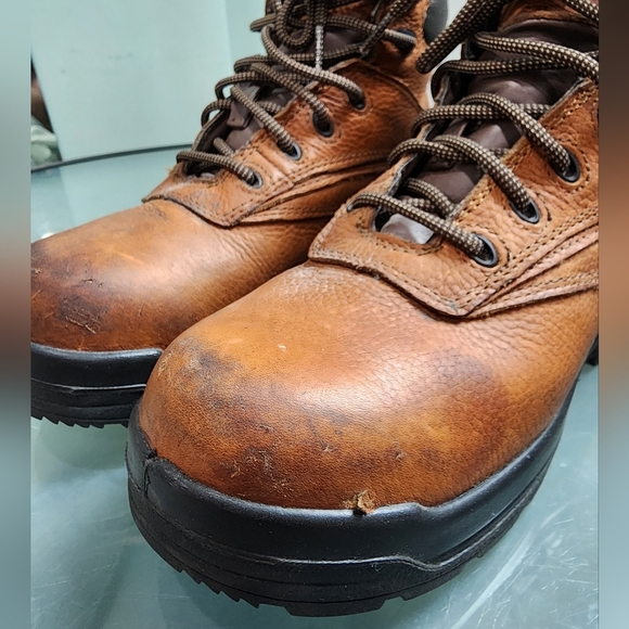 Rockport Works Brown Waterproof Steel Toe Boots Unisex Size 8W - Picture 5 of 10